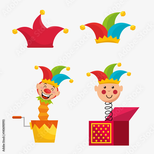 april fools day celebration card vector illustration design