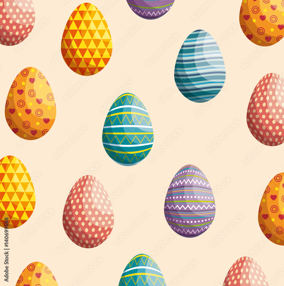 eggs painted easter celebration vector illustration design eggs painted easter celebration vector illustration design
