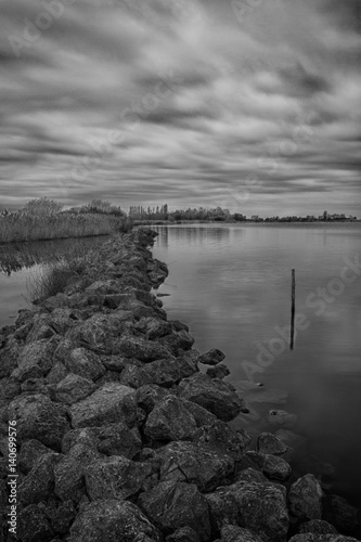 Tjeukemeer lake Oosterzee Netherlands in autumn photo