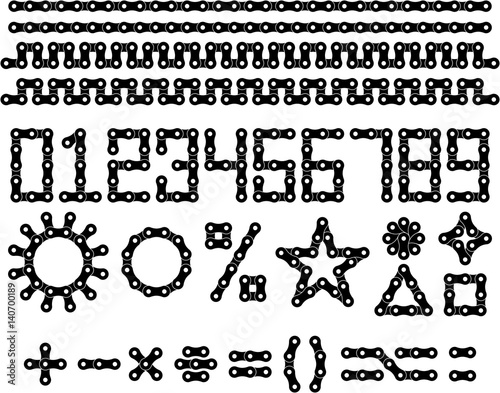 Bicycle chain graphic elements