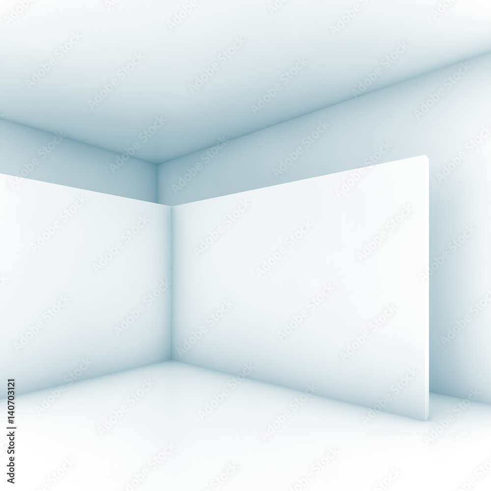 Abstract empty room interior, 3d design