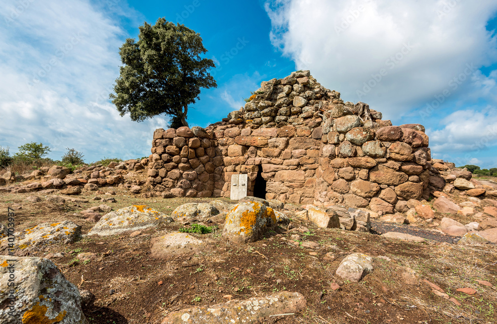 Nuraghe (Italian nuraghi) is main type of ancient megalithic edifice found in Sardinia