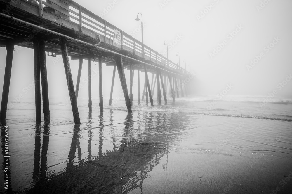 Pier Fog 1 (B&W)