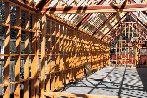 wooden frame house building structure - New Zealand