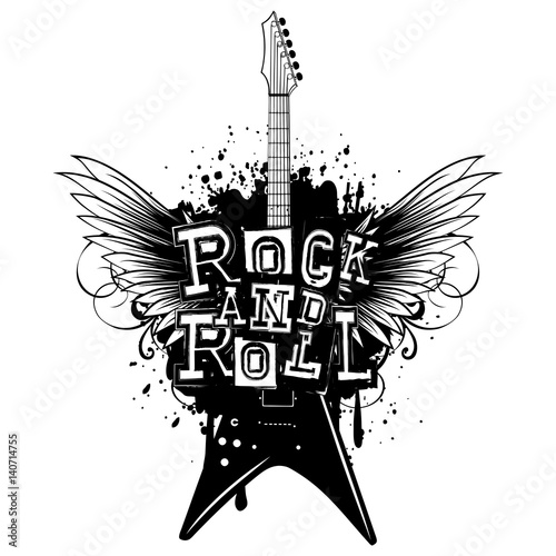 guitar wings rock and roll_var 2