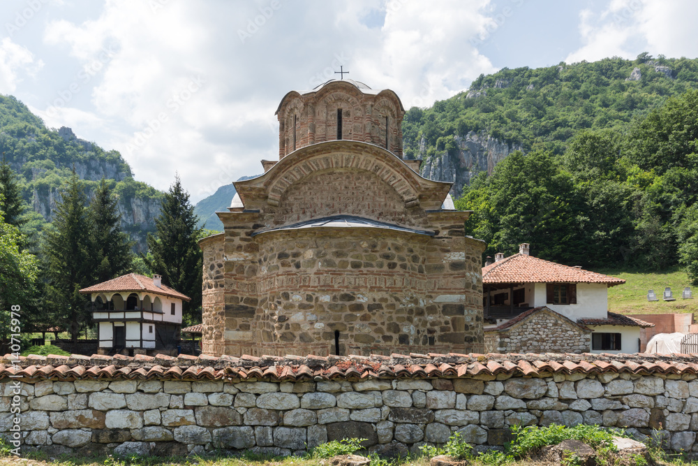 Amazing view of medieval Poganovo Monastery of St. John the Theologian, Serbia