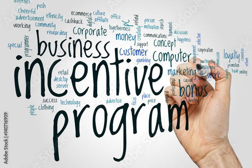 Incentive program word cloud photo