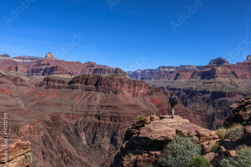 Hiker in Grand Canyon National Park