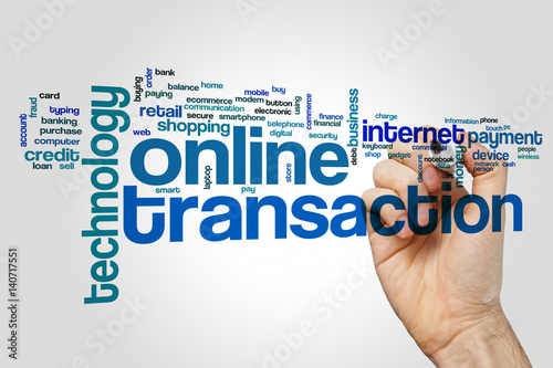 Online transaction word cloud © ibreakstock