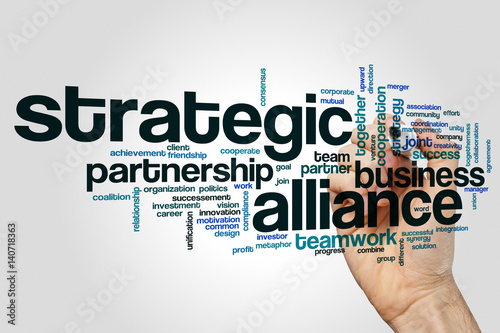 Fotografie Strategic alliance word cloud