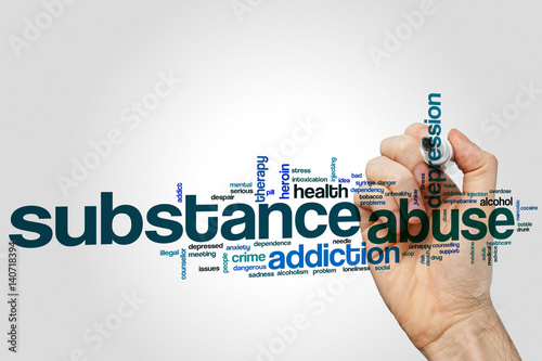 Substance abuse word cloud