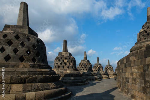 Stupas at Borobudur Temple - Yogyakarta  Indonesia