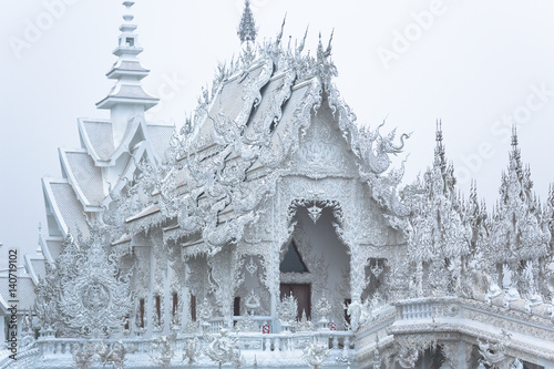 Wat Rong Khun white temple - Chiang Rai, Thailand photo