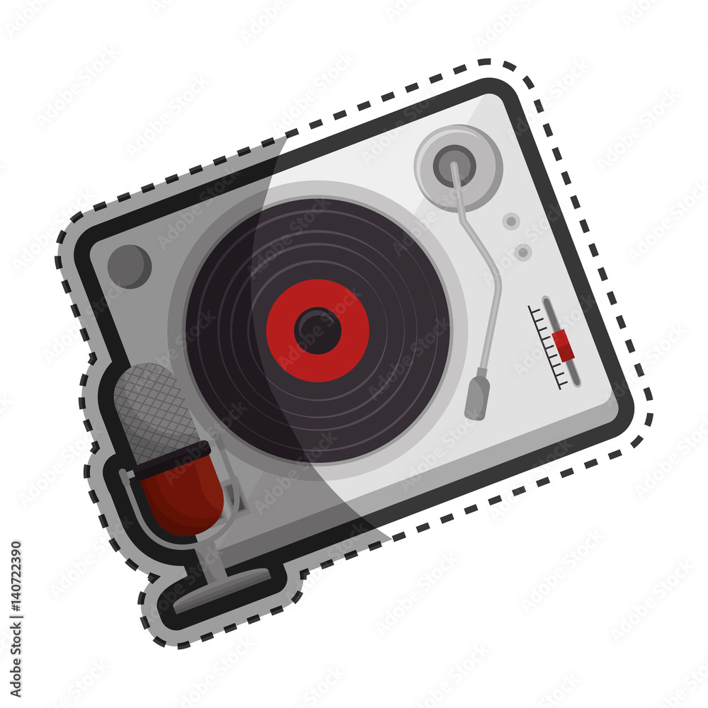 Fototapeta premium player lp old music vector illustration design