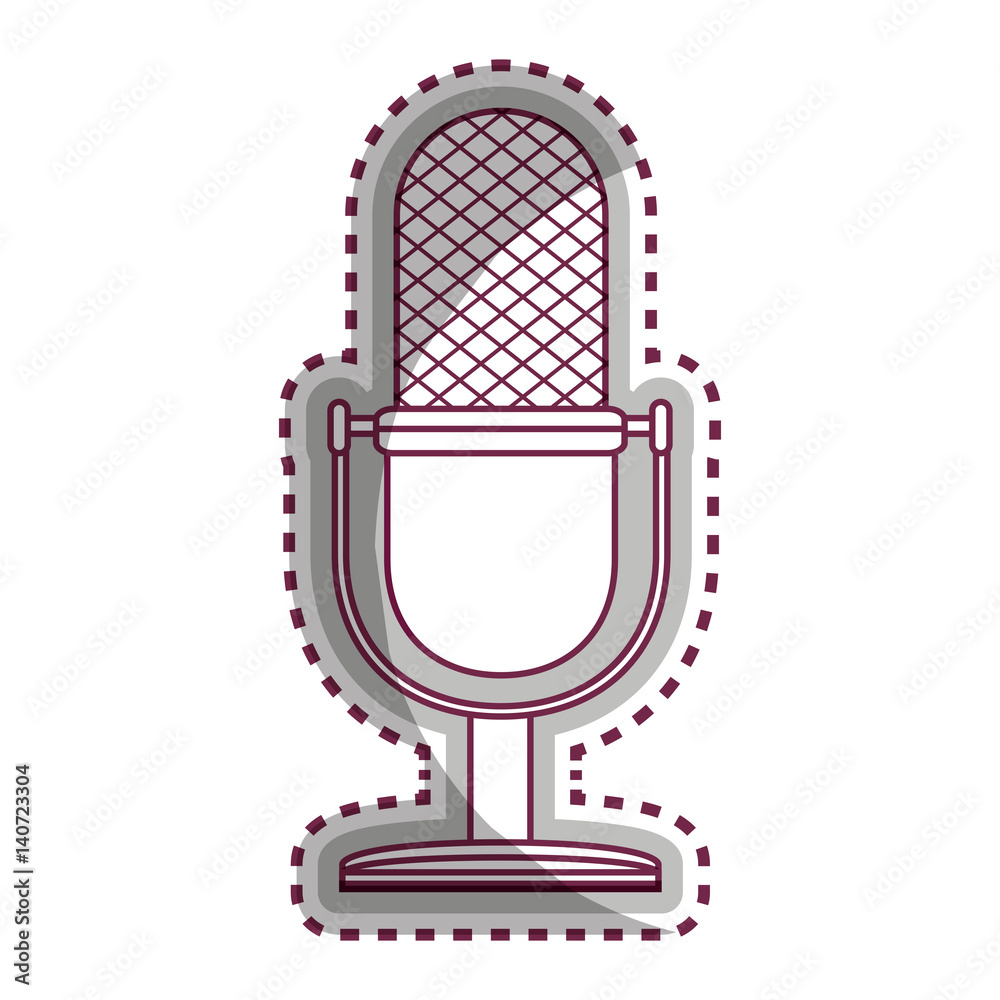 microphone retro audio device vector illustration design microphone retro audio device vector illustration design
