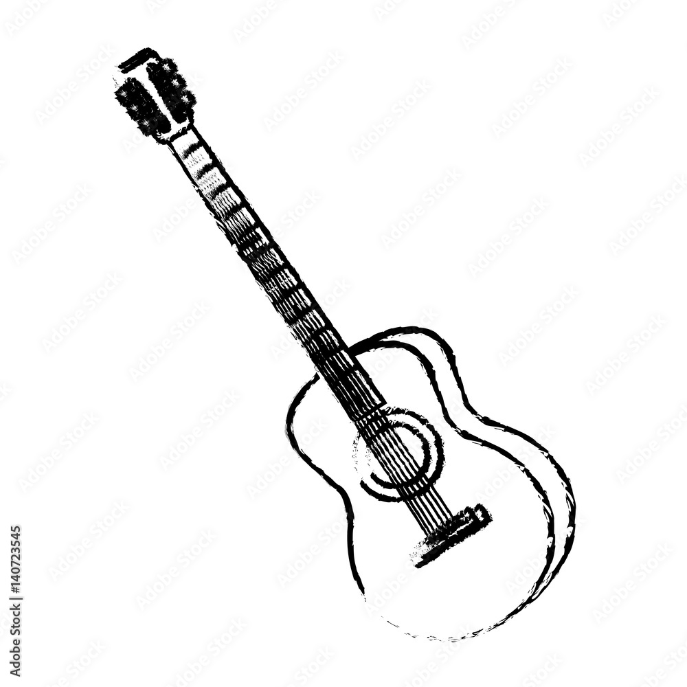 Fototapeta premium guitar instrument isolated icon vector illustration design