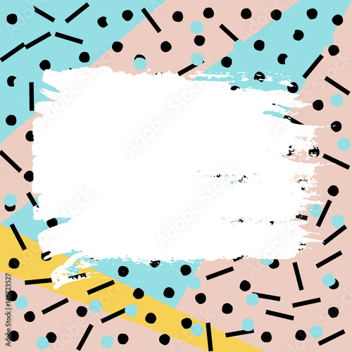 Abstract geometric pattern in retro memphis style.