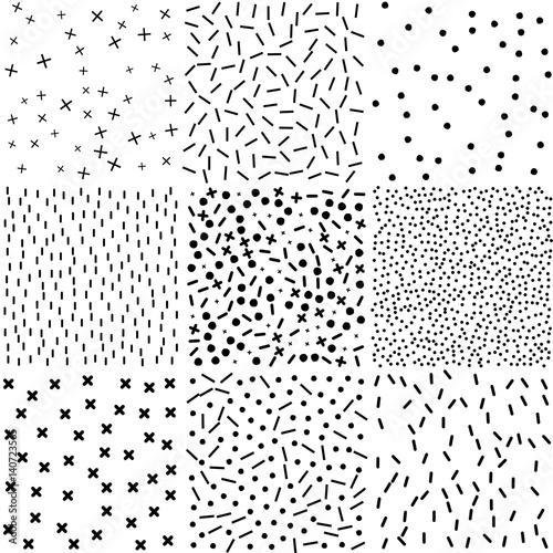 Abstract geometric pattern in retro memphis style.