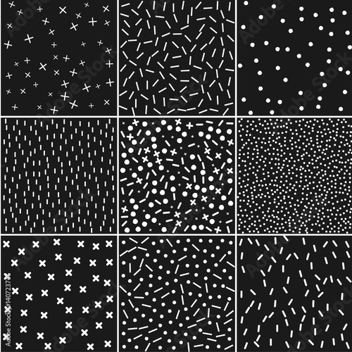 Abstract geometric pattern in retro memphis style.