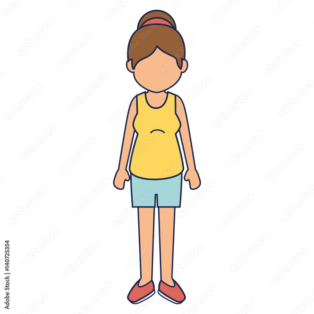 cute woman ethnicity character vector illustration design