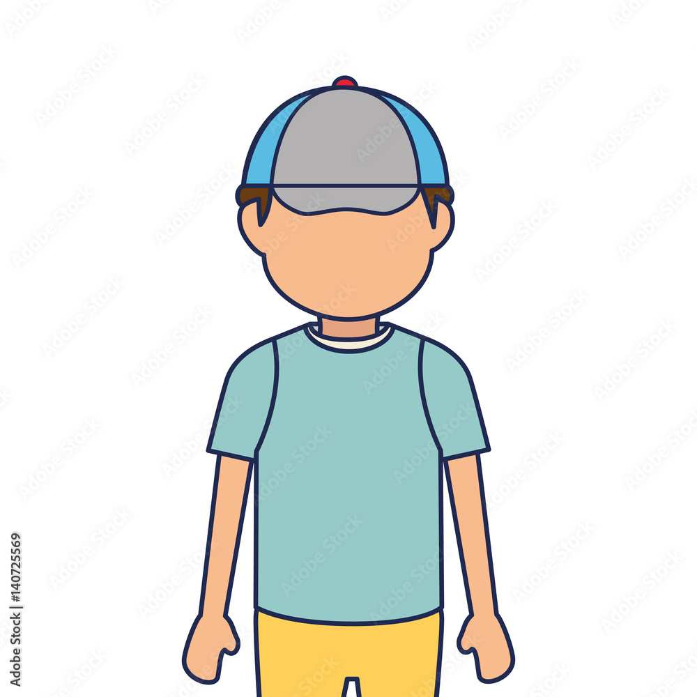 young man ethnicity avatar character vector illustration design