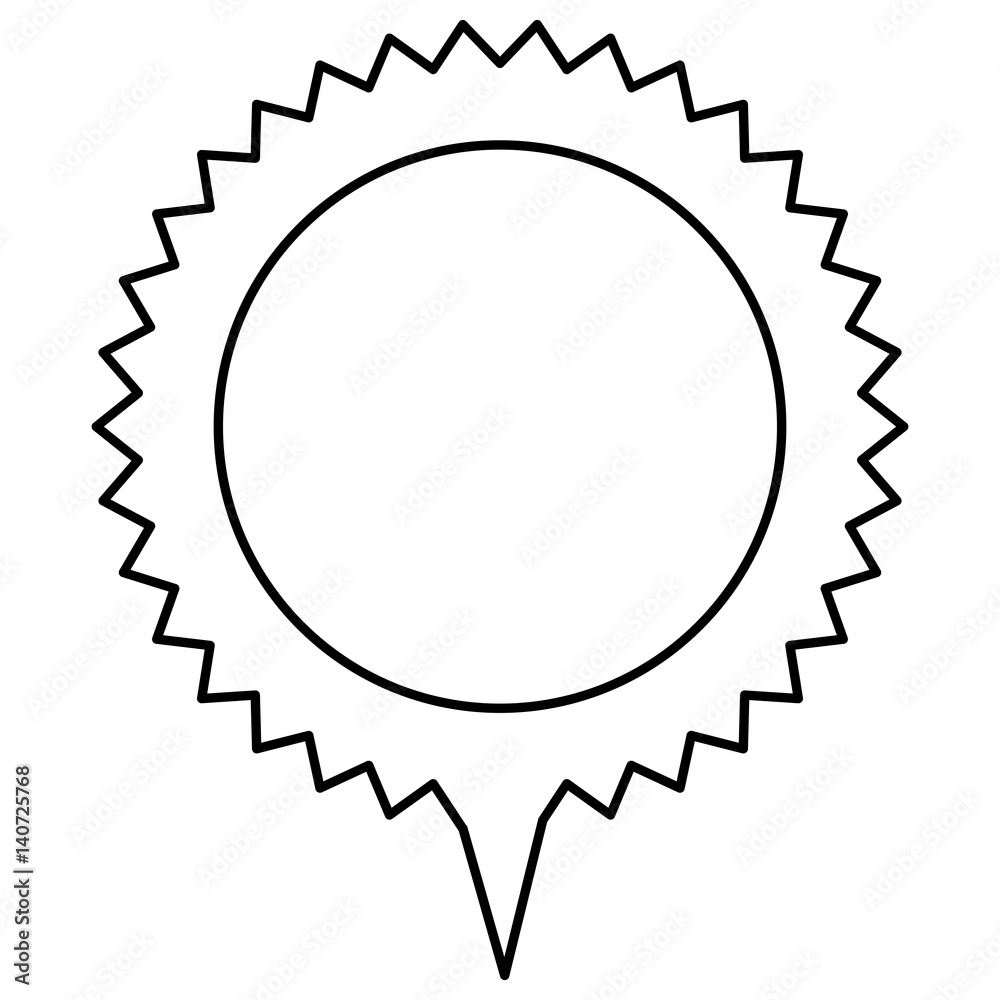 contour cloud circle chat bubble, vector illustration design