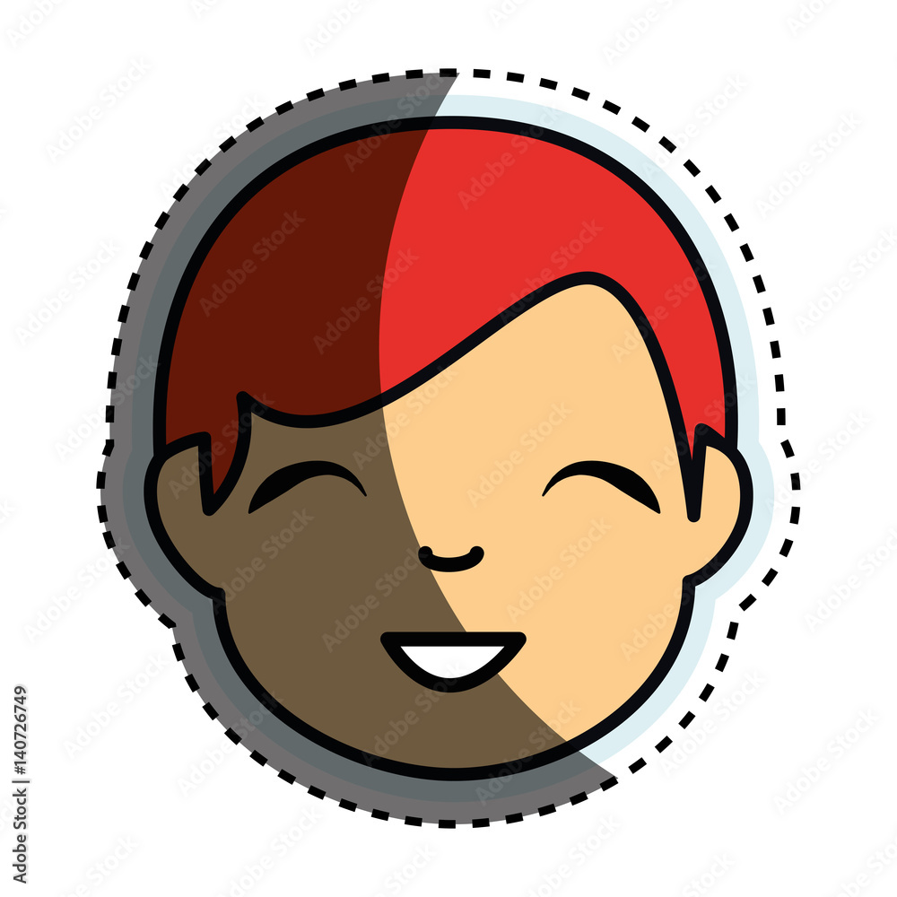 Obraz premium young man ethnicity avatar character vector illustration design