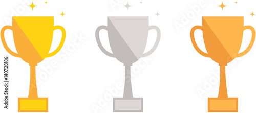 Gold, Silver, Bronze Cup Trophies