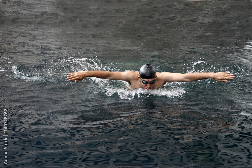 Swimming is a sport that requires a lot of energy.