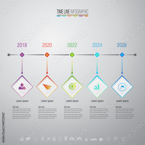 Infographics design template with icons set