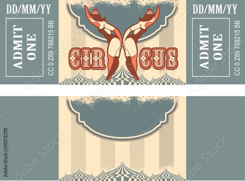 Retro circus ticket