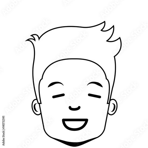 young man avatar character vector illustration design