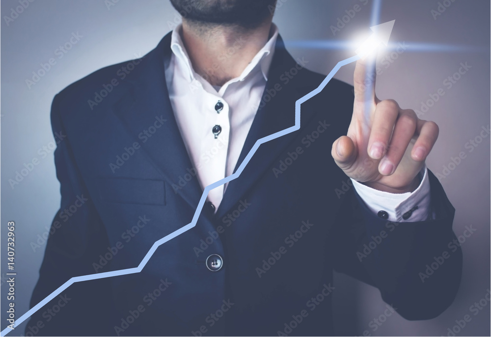 businessman with chart businessman with chart