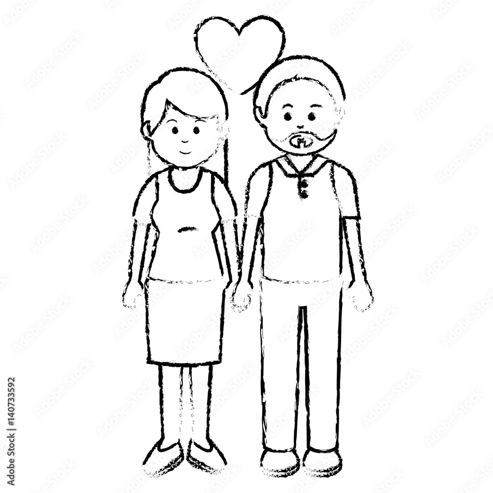 cute lovers couple ethnicity vector illustration design cute lovers couple ethnicity vector illustration design