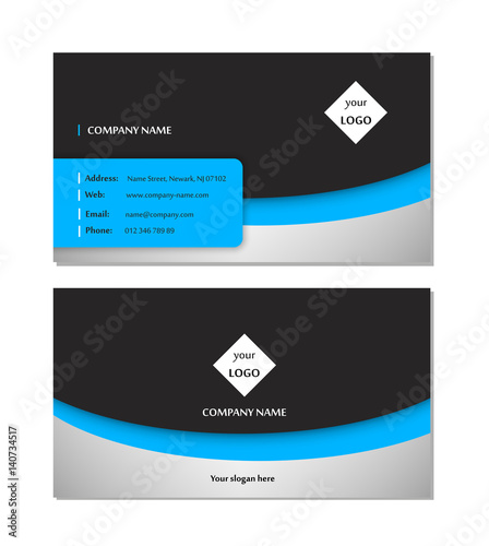Template layout for elegant business card vector