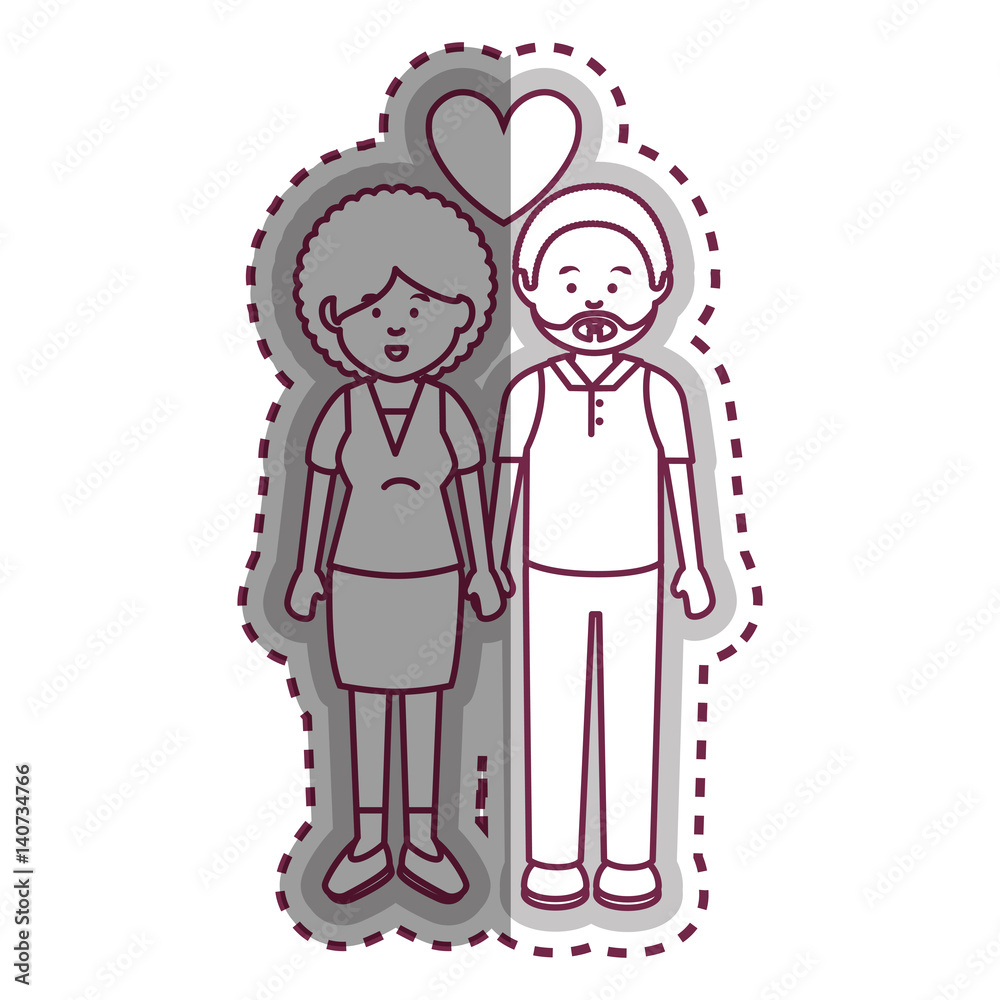 cute lovers couple ethnicity vector illustration design cute lovers couple ethnicity vector illustration design