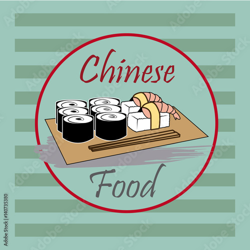 Food design over green background, vector illustration