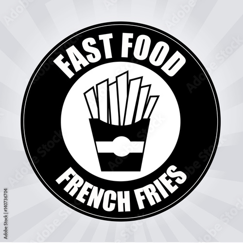 Food design over gray background, vector illustration