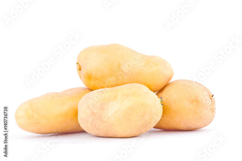  fresh organic potatoes on white background healthy potato Vegetable food isolated 