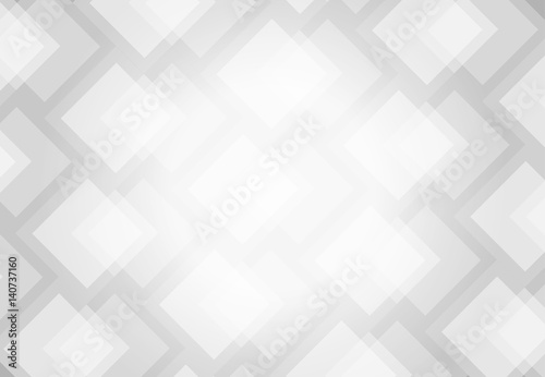 White abstract background vector art of overlap of colorful squares. © P Stock