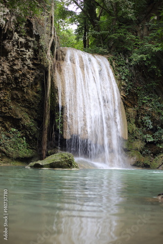 Fototapeta Naklejka Na Ścianę i Meble -  Arawan water fall national park at Kanchanaburi, Thailand