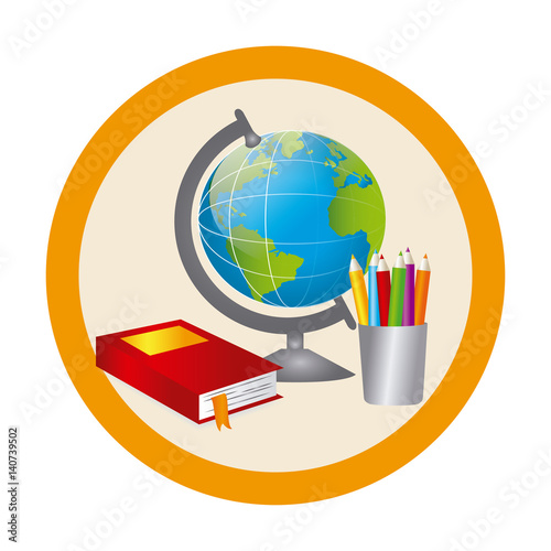 School  design over white background, vector illustration