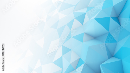 Blue white gradient polygon...