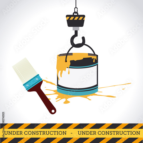 Construction design over white background, vector illustration