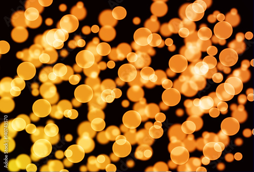 Abstract gold bokeh, Christmas and new year theme background