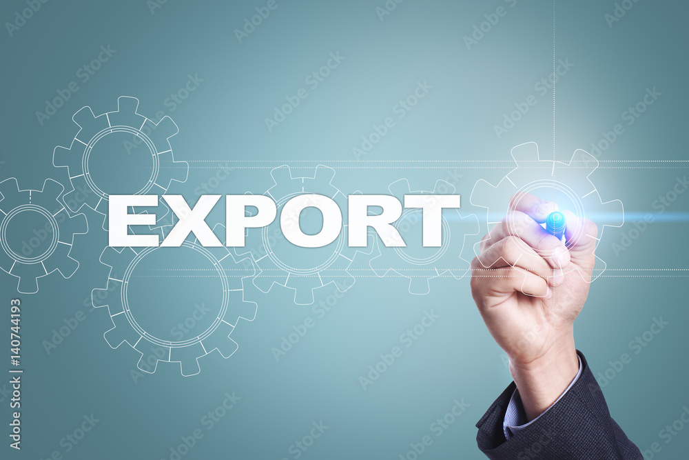 Businessman drawing on virtual screen. export concept. Businessman drawing on virtual screen. export concept.