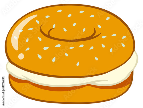 Bagel with cream cheese