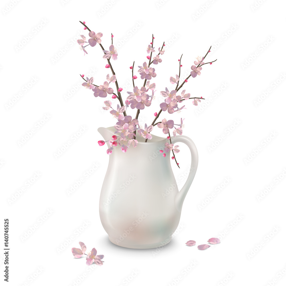 Fototapeta premium Spring Blossoms Branch in Jug