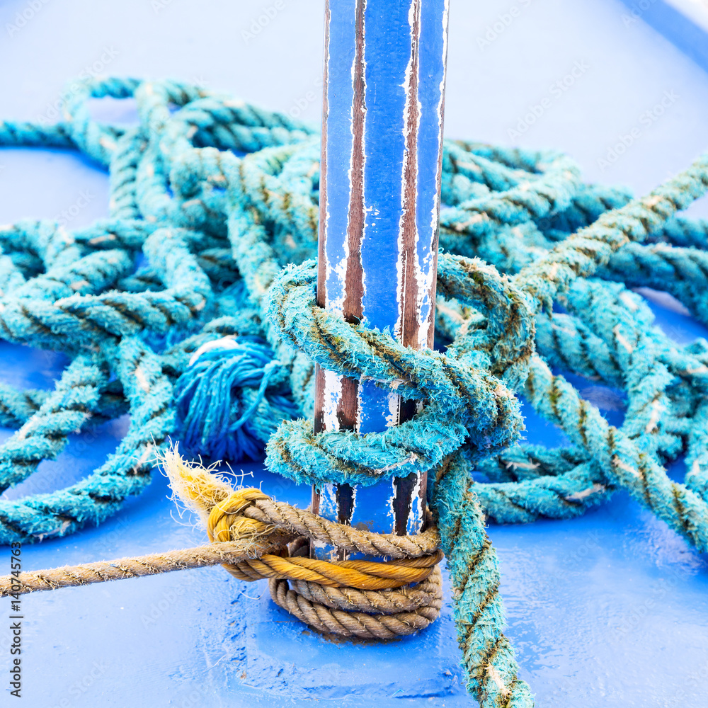   a rope in  yacht accessory  boat