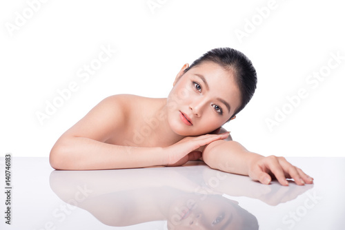 Skin care. Beautiful Asian Woman Portrait. Cosmetology   beauty and spa.